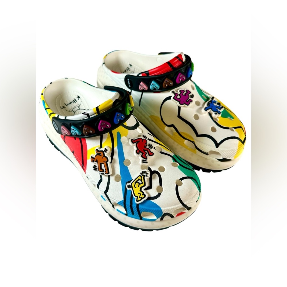 Rare Keith Haring X Crocs Mega Crush Log Limited Edition UNISEX - Picture 7 of 16